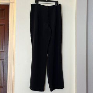 🖤 Vintage Louben Women’s Black 100% Silk Wide-Leg High-Waisted Trousers